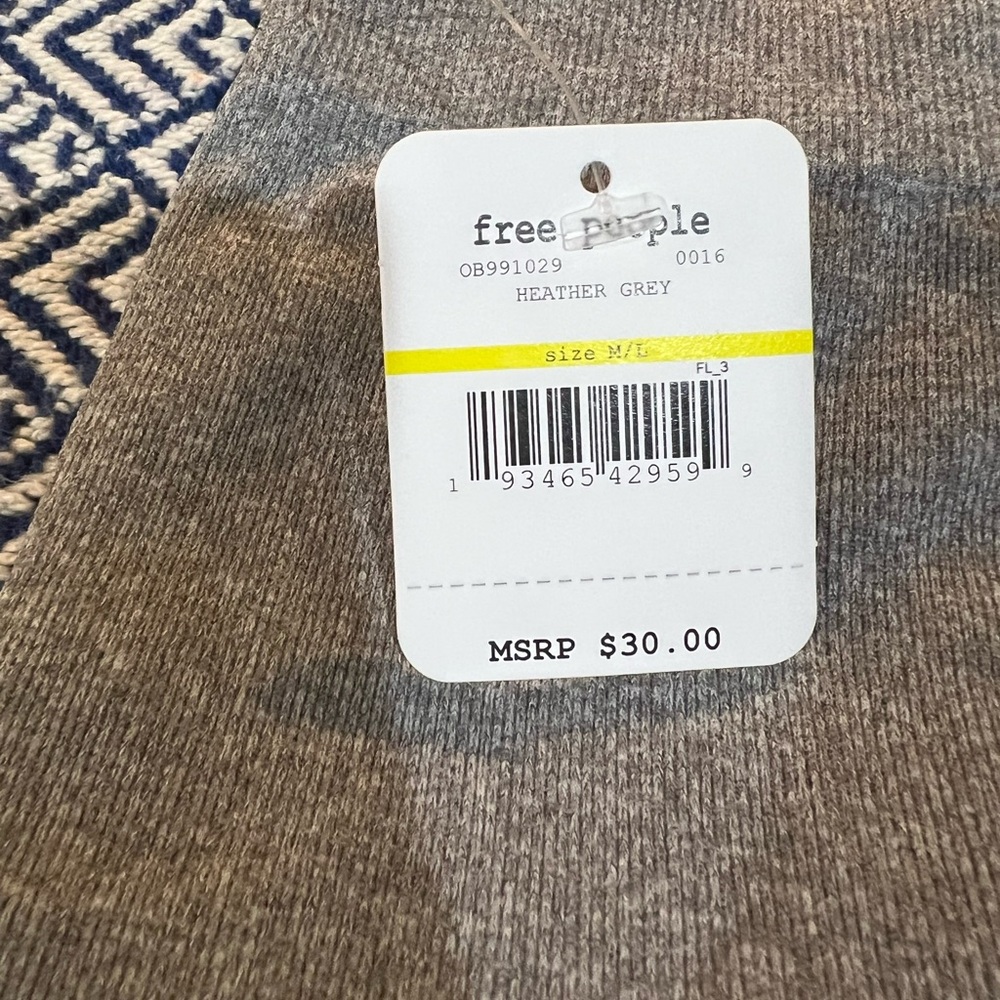NWT Free People Grey Biker Run Shorts Stretch Size M/L Medium Large Bike Short L - Picture 2 of 3